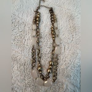 Lia Sophia Medium Length Distressed Gold Color with light beads